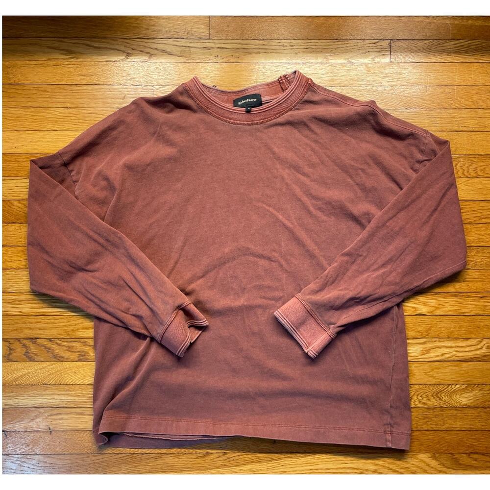 Richer Poorer The Relaxed Crop Long Sleeve Tee Russet Medium GUC